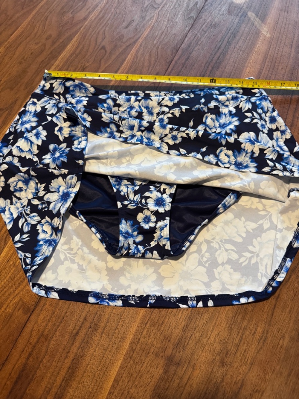 Land’s End Tankini Top with twisted front and matching Swim Skirt NWOT Sz 12 - Picture 4 of 14